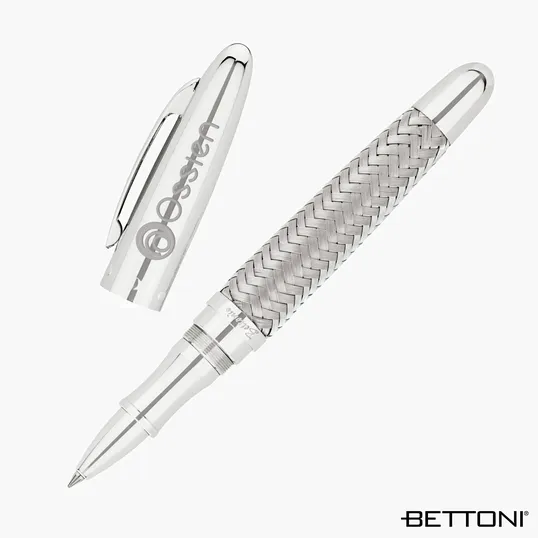 Bettoni Armour Rollerball Pen, Woven Steel — view 2