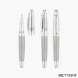 Bettoni Armour Rollerball Pen, Woven Steel