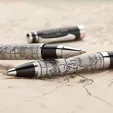 Bettoni® Ferrara Chrome Plated Brass Ballpoint Pen — view 6