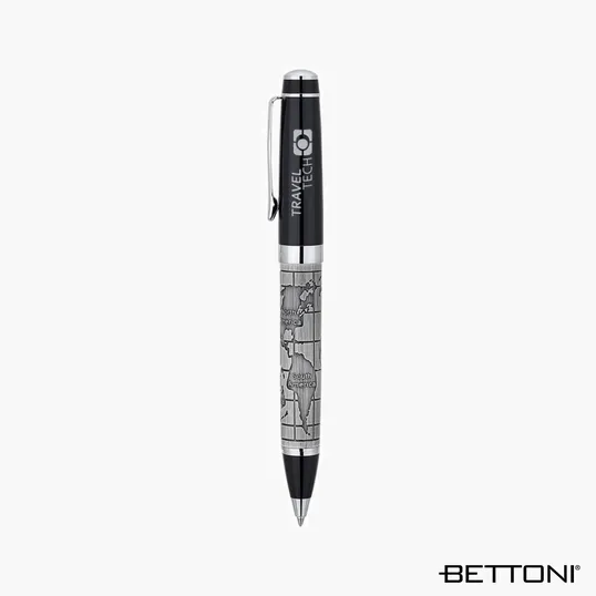 Bettoni® Ferrara Chrome Plated Brass Ballpoint Pen — view 4