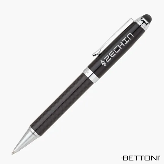 Bettoni Brass Ballpoint Pen & Stylus with Carbon Fiber Barrel — view 2