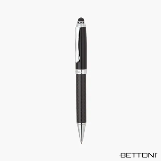 Bettoni Brass Ballpoint Pen & Stylus with Carbon Fiber Barrel — view 4