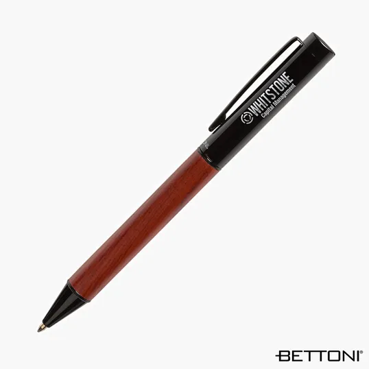 Bettoni® Alicante Ballpoint Pen with Rosewood Barrel — view 2