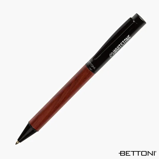 Bettoni® Alicante Ballpoint Pen with Rosewood Barrel — view 4
