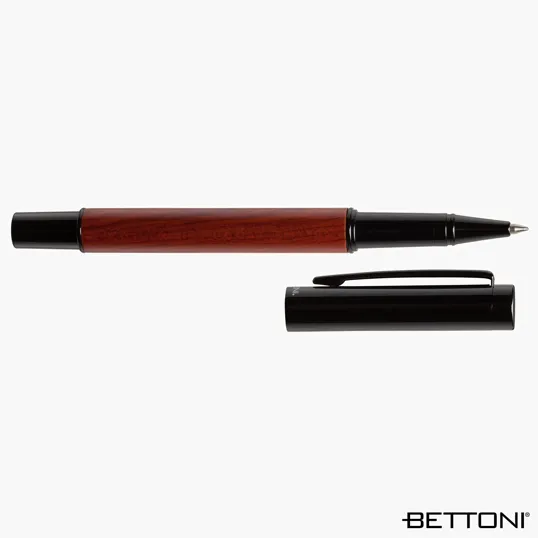 Bettoni® Alicante Rollerball Pen with Rosewood Barrel — view 3