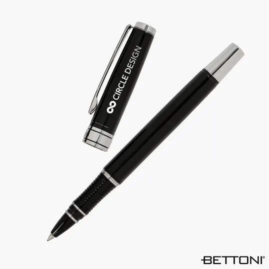 Bettoni® Avellino Recycled Brass Cap-Off Rollerball Pen — view 2