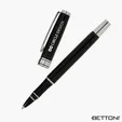 Bettoni® Avellino Recycled Brass Cap-Off Rollerball Pen — view 2