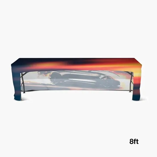 DisplaySplash 8' Fitted Open Back Table Cover — view 2