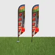 DisplaySplash 9' Double-Sided Custom Feather Flag — view 5
