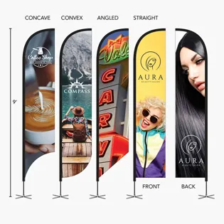 Picture For DisplaySplash 9' Double-Sided Custom Feather Flag