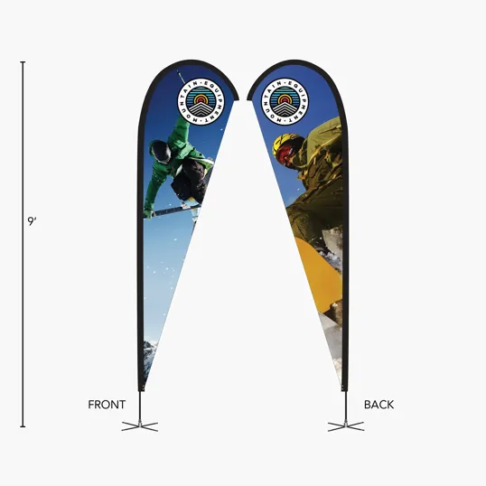 DisplaySplash 9' Double-Sided Teardrop Flag