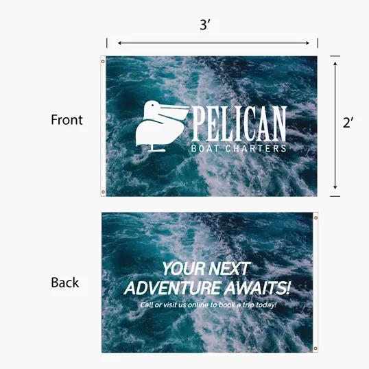 DisplaySplash 2'x3' Double Sided Flag