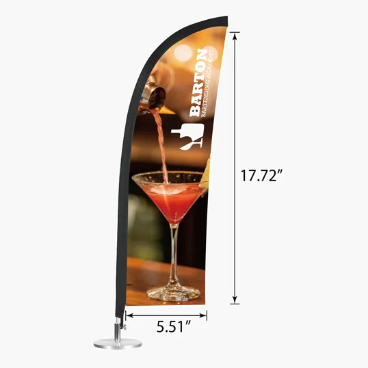 DisplaySplash Tabletop Feather Flag, Single Sided
