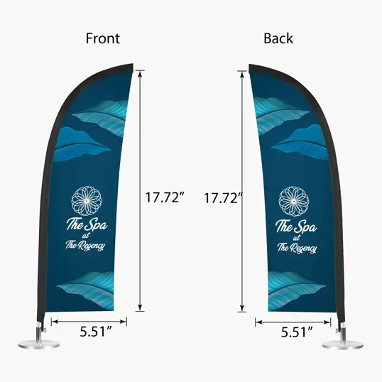 DisplaySplash Double Sided Tabletop Feather Flag