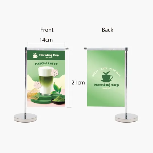 DisplaySplash Tabletop Vertical Flag, Double Sided