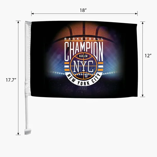DisplaySplash Car Flag, Single Sided, 18"W x 12"H
