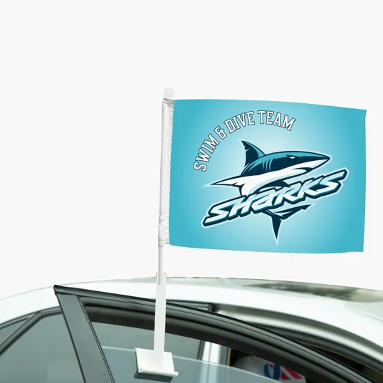 DisplaySplash Double Sided Car Flag, 18"W x 12"H — view 2