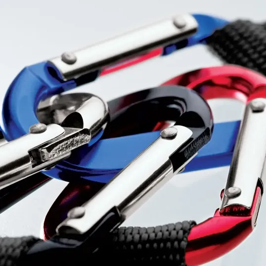 Alta Carabiner Keyring with Web Strap and Split Ring — view 5