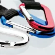 Alta Carabiner Keyring with Web Strap and Split Ring — view 2