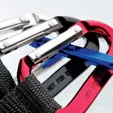 Alta Carabiner Keyring with Web Strap and Split Ring — view 4