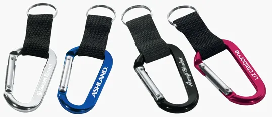 Alta Carabiner Keyring with Web Strap and Split Ring — view 6
