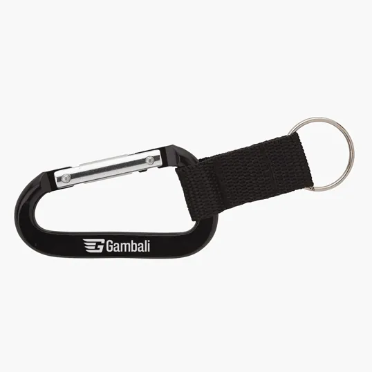 Alta Carabiner Keyring with Web Strap and Split Ring — view 7