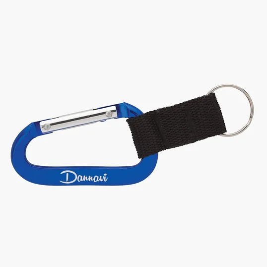 Alta Carabiner Keyring with Web Strap and Split Ring — view 8