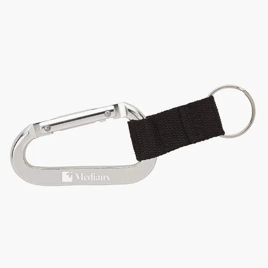 Alta Carabiner Keyring with Web Strap and Split Ring — view 10