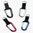 Alta Carabiner Keyring with Web Strap and Split Ring