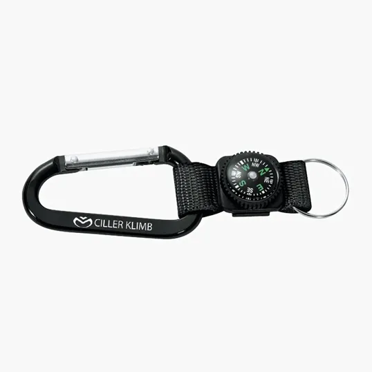 Valumark Busbee Aluminum Carabiner with Compass — view 2