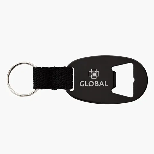 Valumark Oakvale Aluminum Bottle Opener Keyring — view 2