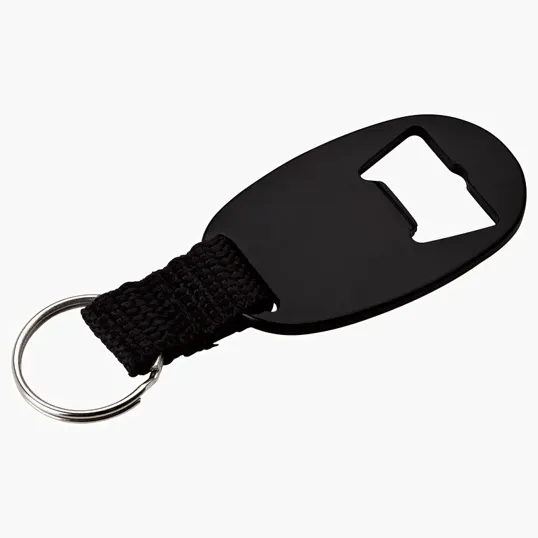 Valumark Oakvale Aluminum Bottle Opener Keyring — view 3