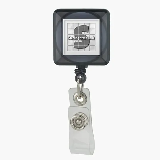 Divo Square Badge Holder with Retractable Clip — view 2