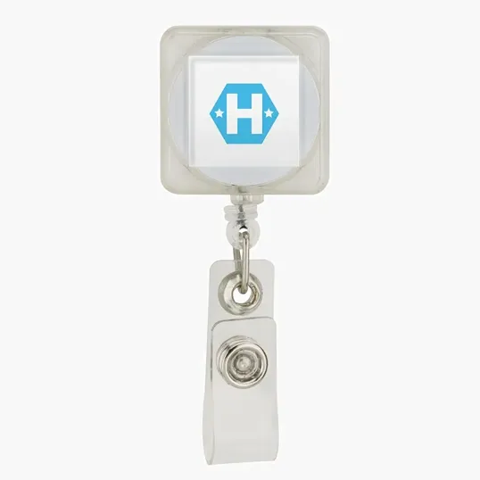 Divo Square Badge Holder with Retractable Clip — view 3