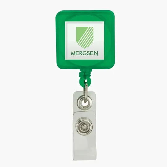 Divo Square Badge Holder with Retractable Clip — view 4