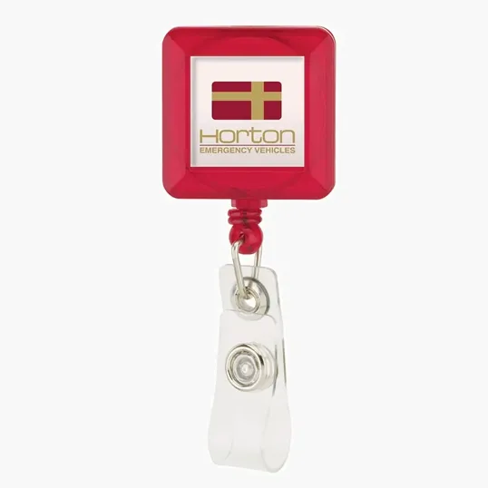 Divo Square Badge Holder with Retractable Clip — view 6