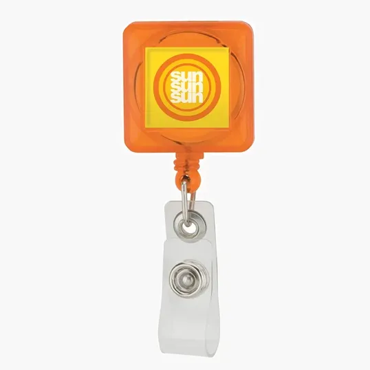 Divo Square Badge Holder with Retractable Clip — view 7