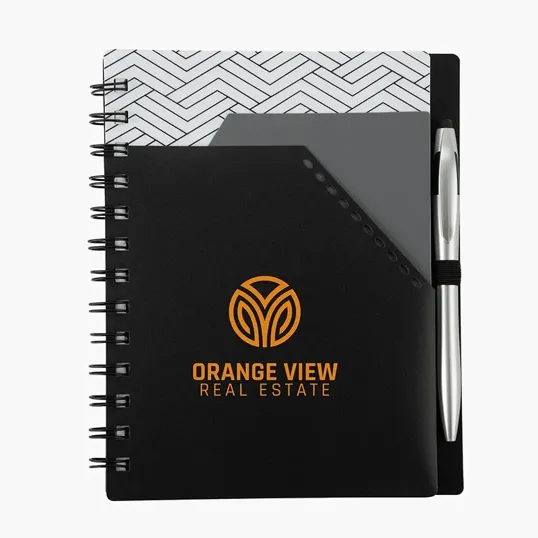Valumark Trapezoid Junior Notebook with Stylus Pen — view 2