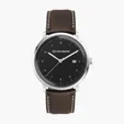 39mm Stainless Steel Silver Case Watch with Date