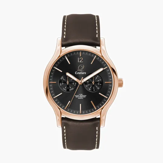 Rose Gold Metal Case Multifunction Watch, 39mm