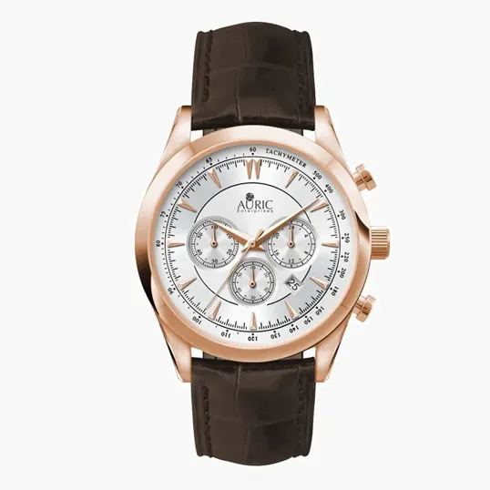 Men's Rose Gold Stainless Steel Watch with Japanese Movement — view 2