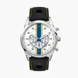 42MM Stainless Steel Brushed Silver Case Chronograph Watch with Date — view 2