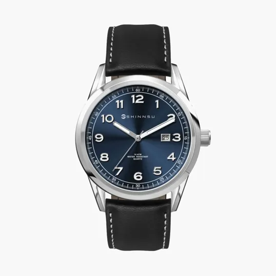 42mm Stainless Steel Silver Case Watch with Date Display