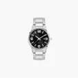 Ladies Stainless Steel Watch with Black Sunray Dial