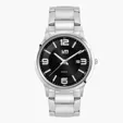 Ladies Stainless Steel Watch with Black Sunray Dial — view 2