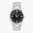 Ladies Stainless Steel Watch with Black Sunray Dial — view 3