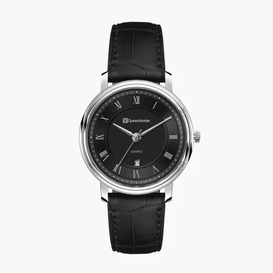 Stainless Steel 32mm Watch with Date Display