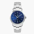 Ladies Blue Dial 33mm Metal Case Watch with Folded Steel Band — view 2