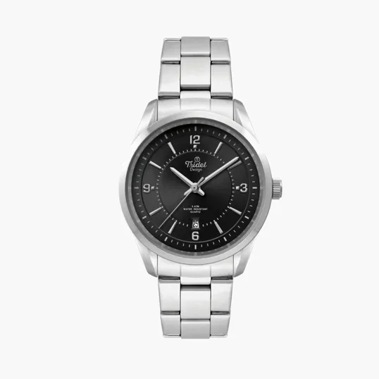 Ladies 33mm Metal Case Watch with Folded Steel Band — view 3