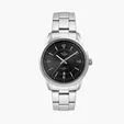 Ladies 33mm Metal Case Watch with Folded Steel Band — view 3